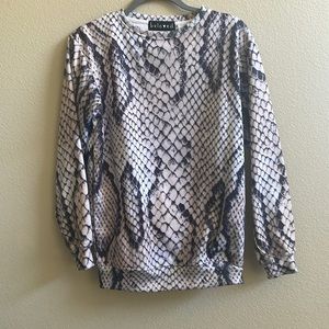 💚 Beloved shirt, snake print, polyester sweatshirt, soft lining, M